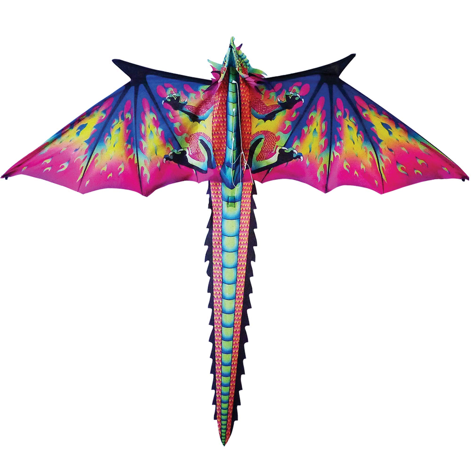 House of Marbles Colourful Large Dragon Kite with 134cm Wingspan