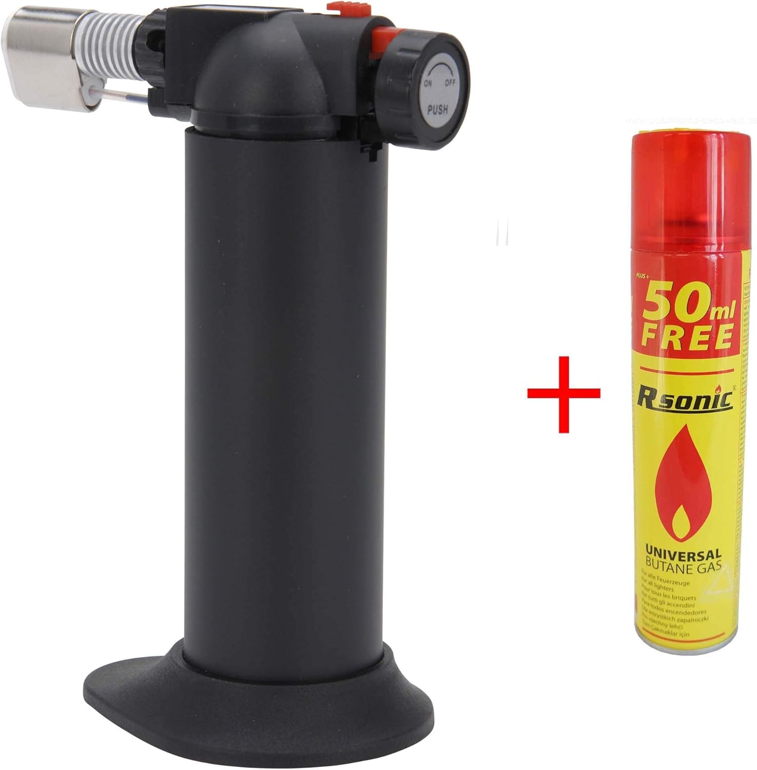 Creme Brulee Burner Blowtorch Black + Universal Butane Gas Burner Amazon.co.uk Kitchen & Home