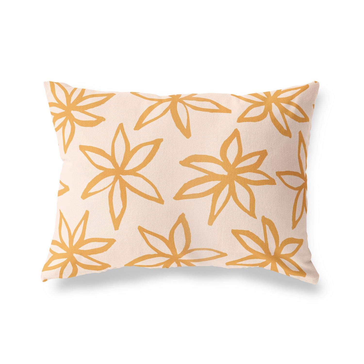 BonaMaison Decorative Cushion Cover, Orange-Off White Throw Pillow Covers, Home Decorative Pillowcases for Livingroom, Sofa, Bedroom, Size: 45X60 Cm - Designed and Manufactured in Turkey