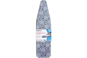 EPICA Silicone Coated Ironing Board Cover- Resists Scorching and Staining - 15" x54 (Navy Paisley)