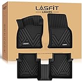 LASFIT Floor Mats for Volkswagen VW Tiguan 2018-2024(Fit 5 Seats), All-Weather Protection TPE 1st & 2nd Row Car Liners for VW Tiguan Accsessories, Easy to Clean, Black