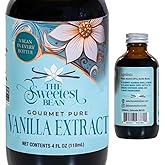 Gourmet 4oz Single-Origin Pure Ugandan Vanilla Extract | Whole Bean Inside