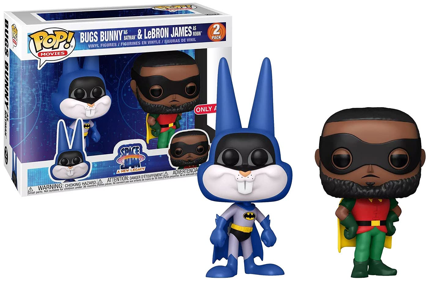 Funko! Pop - 2 Pack Exclusive Space Jam 2 - Bugs as Batman & Lebron James