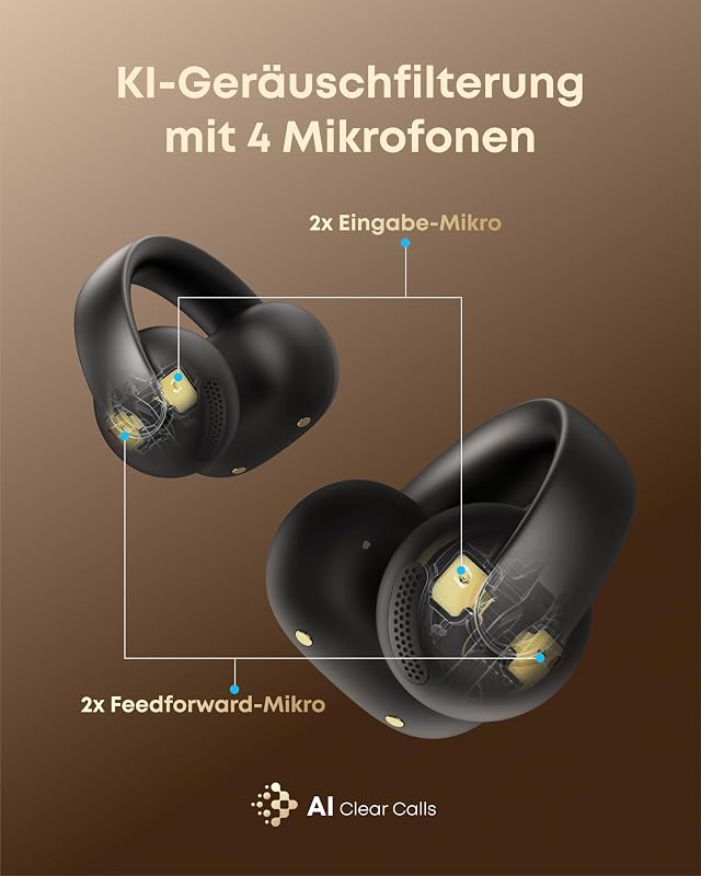 by Anker AeroClip, Open-Ear Kopfhörer, Open-Ring Design, Hi-Res