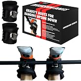 MuscleForge Gravity Boots with Safety Lock, Inversion Boots for Gravity Fitness Training (Pair), for Overhang on the Back and ABS Training, Comfortable 3cm Foam Padding