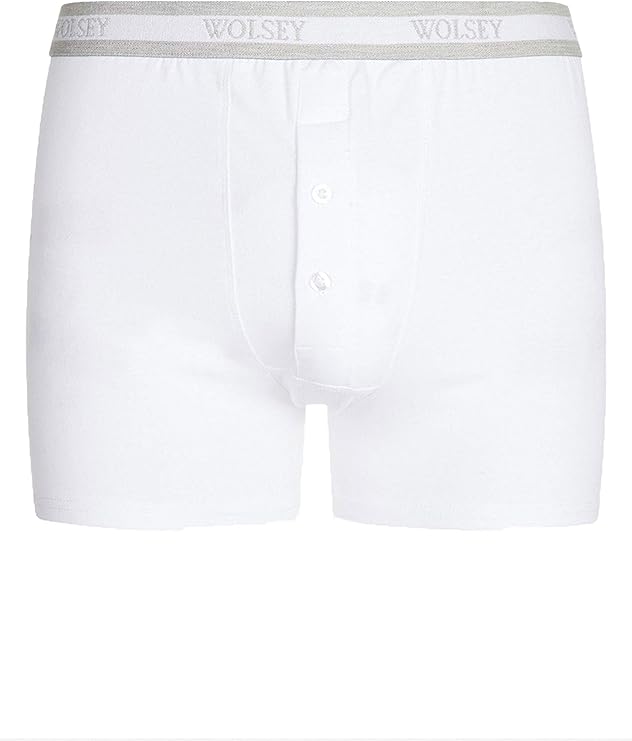 Wolsey 2Pack ButtonFly Men's Boxer Trunks, White XLarge at Amazon