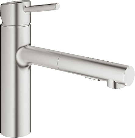 Grohe 31453dc1 Concetto Single Handle Pull Out Kitchen Faucet With