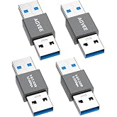 AGVEE USB A Male to A Male Bidirectional Adapter | USB 3.2 Gen 1 (USB 3.0) Data Transfer Coupler Extender Extension Converter Connector