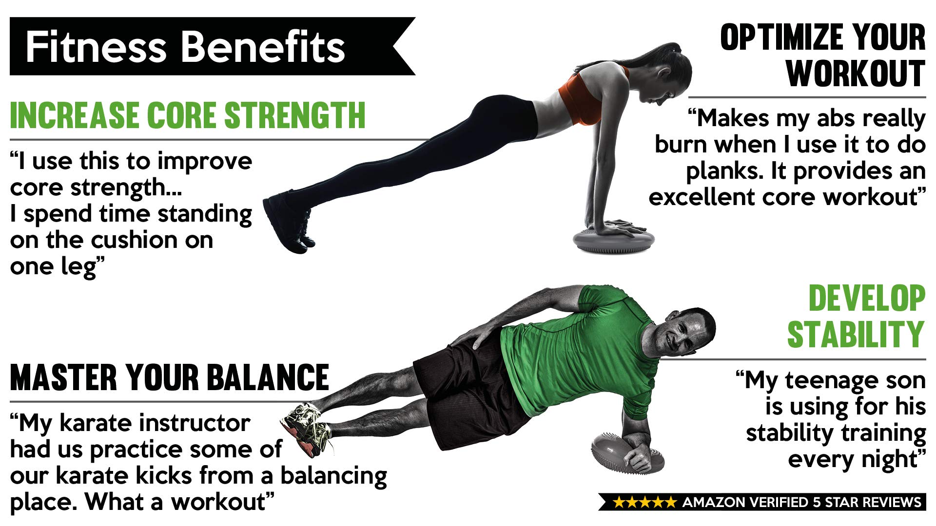 Stability Balance Disk :: Best Bumpy Chair Cushion Seating Disc :: Wobble / Wiggle Air Seat Disks for Kids in Classroom :: Top Adults Core Strength Training and Exercise