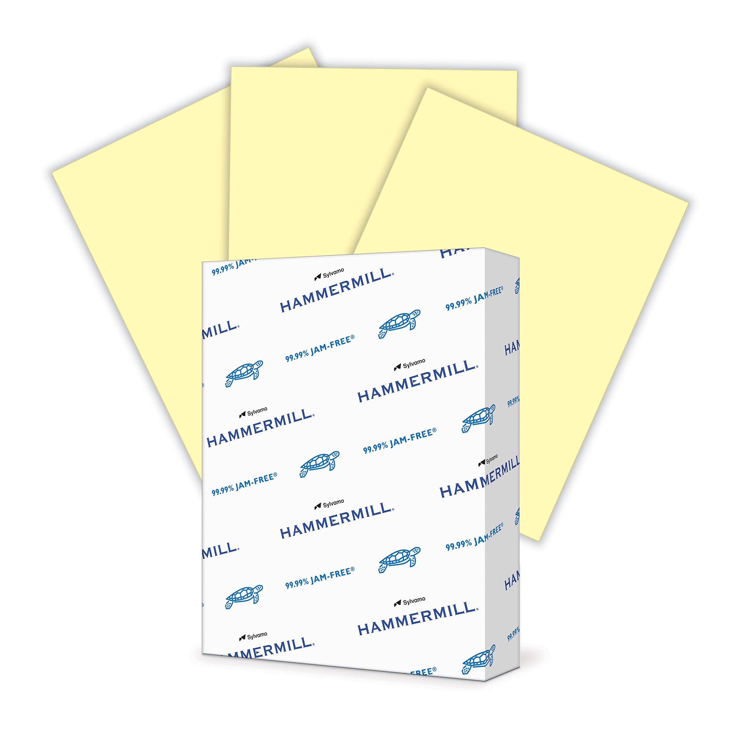 Hammermill Colored Paper, 20 lb Canary Printer Paper, 8.5 x 11-1 Ream (500 Sheets) - Made in The USA, Pastel Paper, 103341R