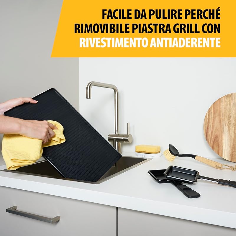 Macchina per raclette Tristar RA-2748-3 in 1 - Raclette/Cooker/Grill/Teppanyaki - Per 8 persone - 1400 W