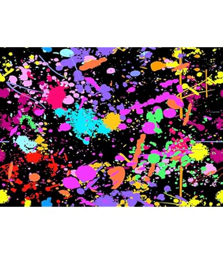 Abstract Color Powder Explosion On Black Eeze Motion Of Dust Splash Stock Photo