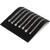 KUKUVR Velvet Arch-Shaped Necklace Display Stand, Cambered Jewelry Bracelet Necklaces Pendant Chain Watch Holder Case for Women, Jewelry Organizer Storage Tray for Home Selling Show (Black)