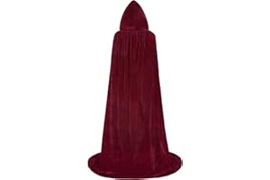 ALIZIWAY Unisex Hooded Cloak Full Long Velvet Cape for Halloween Cosplay Costumes