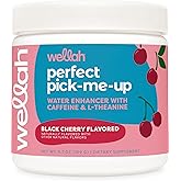 Wellah Perfect Pick-Me-Up (Black Cherry) 30 Servings - Energy Boost Drink Mix