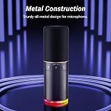 TONOR TD520S Dynamic USB/XLR Microphone with RGB Light, Stand, Cable view 7