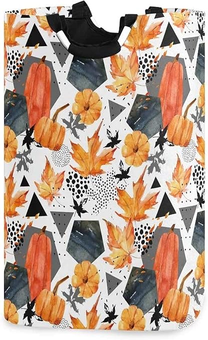 XCNGG Canasta de lavandería Plegable Acuarela Hoja de Arce Canasta de