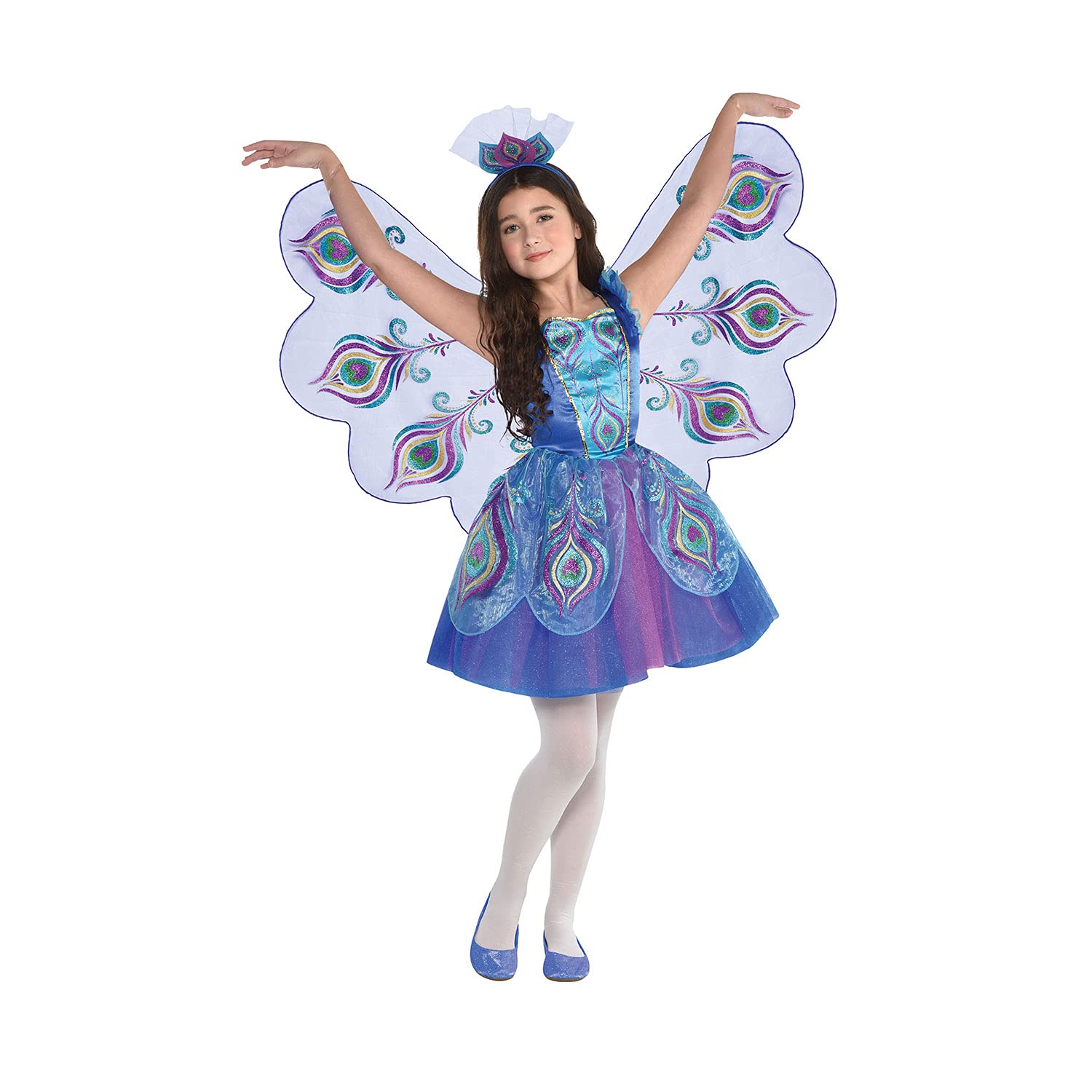 (PKT) (Fix 12/8) (9904787) Child Girls Pretty Peacock (6-8yr)