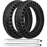 TOUBEUU Solid Tires 8.5x2 Inches for Electric Scooter, 50/75-6.1Replacement Wheels, Rubber Tyre 8-1/2'' for Gotrax GXL V2/XR/APEX &amp; Xiaomi M365/M365 Pro/Pro 2/1S and All 8.5'' Scooter- Black(2PCS)