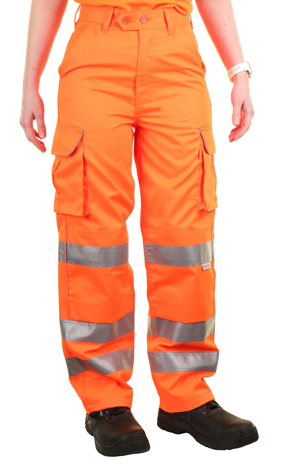 LADIES RAIL SPEC TROUSERS ORANGE 26