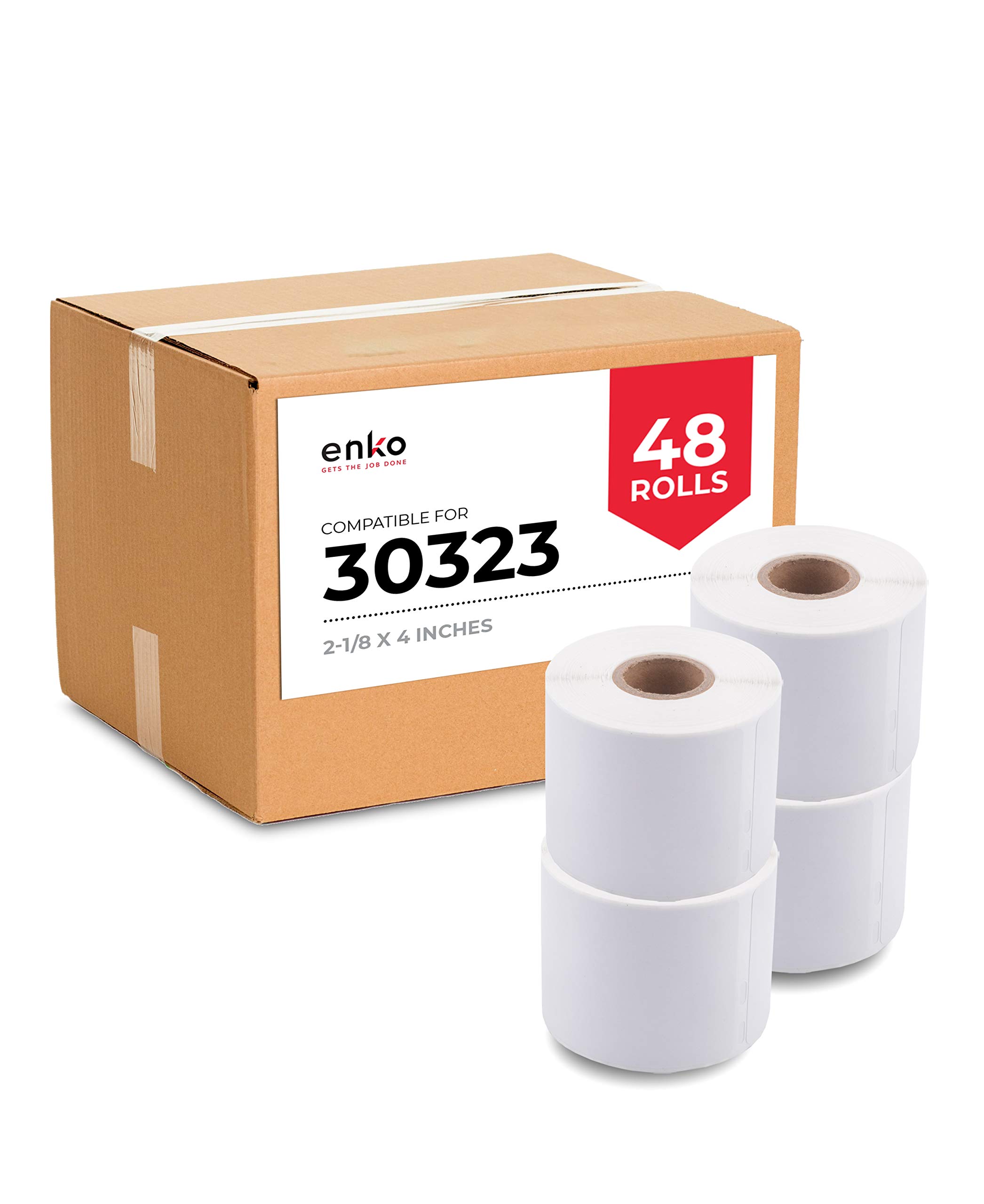 enKo (48 Rolls, 10,560 Labels) Address & Shipping Labels 30323 Compatible for Dymo LabelWriter (2-1/8 x 4")