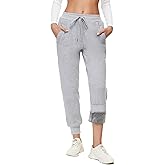MOUEEY Women's Super Warm Sherpa Lined Athletic Sweatpants Jogger Fleece Pants with Zipper Pockets