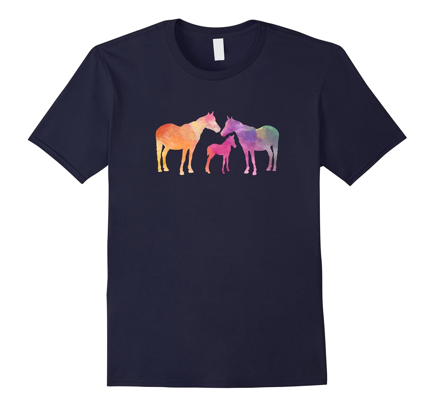 Horse Family Colorful Shirt Horseback Riding Lover GIft Tee-Rose