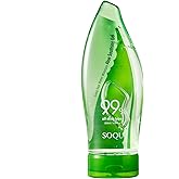 SOQU Deep Sea Water Aloe Vera Soothing Gel | Hydrating Gel with Jeju Aloe Extract, Deep Sea Water, Barley Leaf Extract | Moisturizes & Calms Skin for Face and Body - 265ml / 8.96fl.oz – Made in Korea