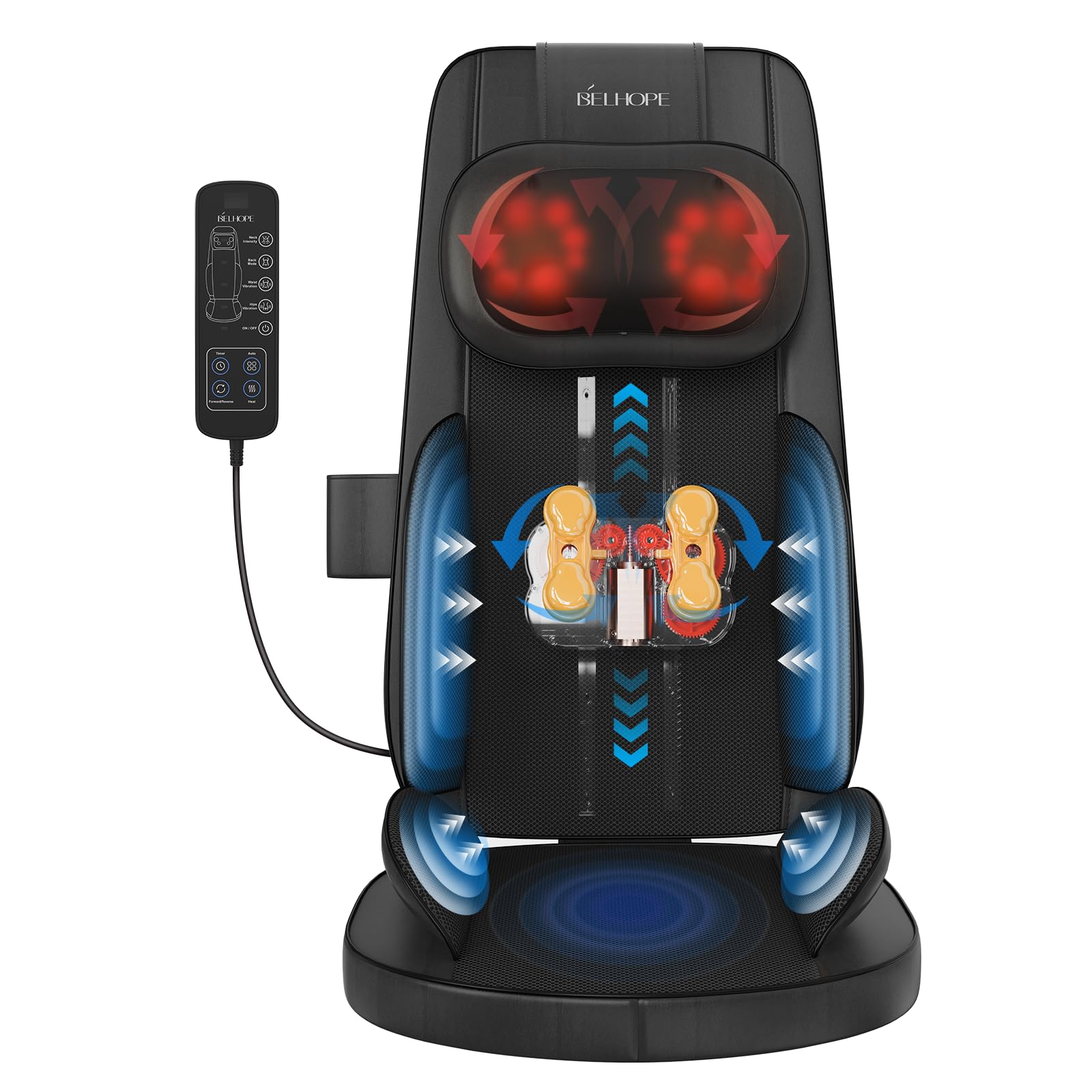 Photo 1 of ** SOLD AS IS, NO REFUND/RETURN** SEE COMMENTS!
belhope Shiatsu Neck and Back Massager with Heat, 4D Kneading Back Massager for Pain Relief Deep Tissue, Comfortable Back Massage for Chair, Massage Mat for Home Office, Gifts for Women Men Parents