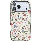 Casely iPhone 17 Pro Case | Garden Party | Mushroom Floral | Bold Protective Design | Compatible with MagSafe