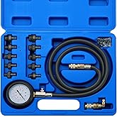 Acymner Oil Pressure Tester Kit | 0-140 PSI Engine Cylinder Oil Pressure Diagnostic Tester Tool Set with Hose Adapters for Ca