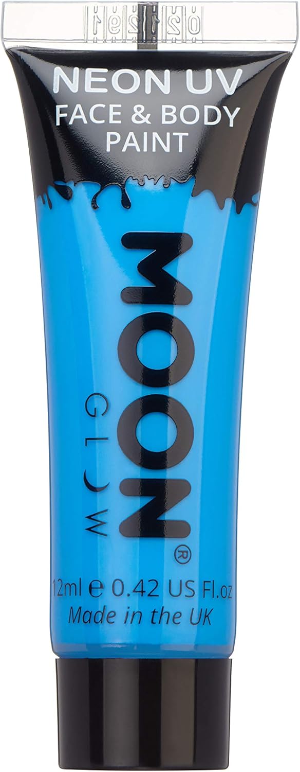 Moon Glow Intense Neon Uv Face Paint, Blue, Single, 12ml