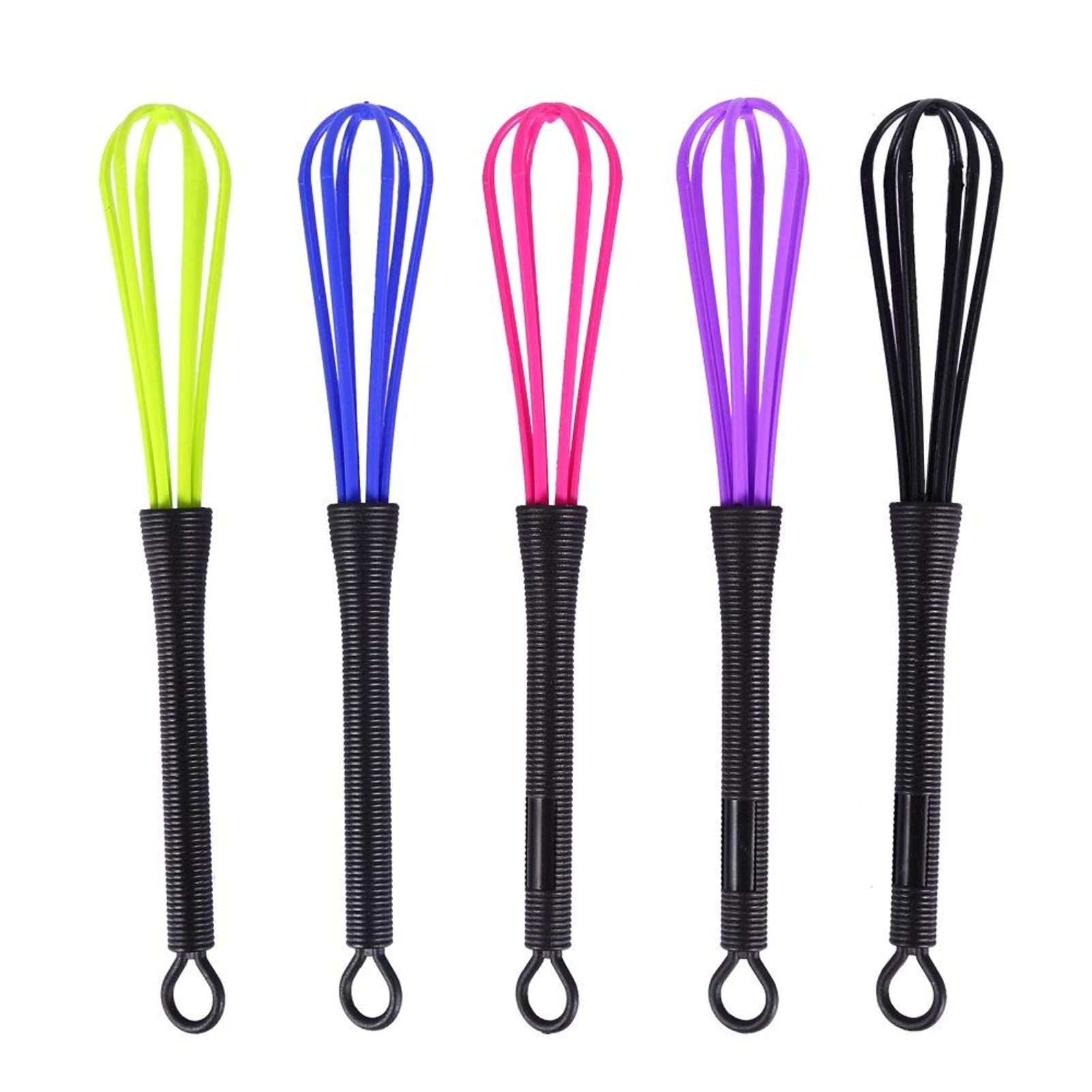 5PCS Plastic Whisk Hairdressing Whisk Plastic Whisk Salon Hairdressing Hairdressing Hair Color Cream Whip Kitchen Balloon Mixer Stirrer Tool