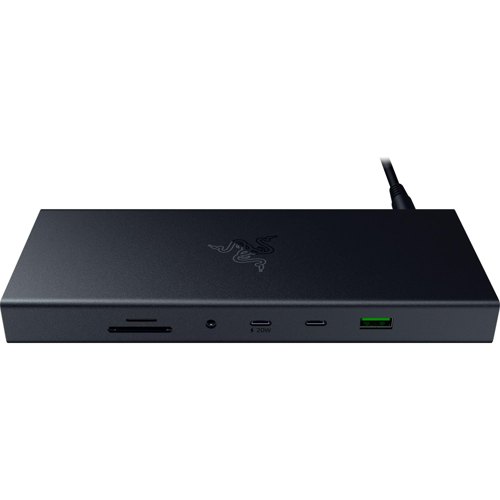 Razer USB 4 Dock: 14 Ports (Type C, Type A, HDMI, DP, Ethernet, SD, 3.5mm) - Dual Monitor Up to 4K 120 Hz - Laptop & Phone Fast Charge - Durable Lightweight Casing - Windows & Mac Compatible - Black