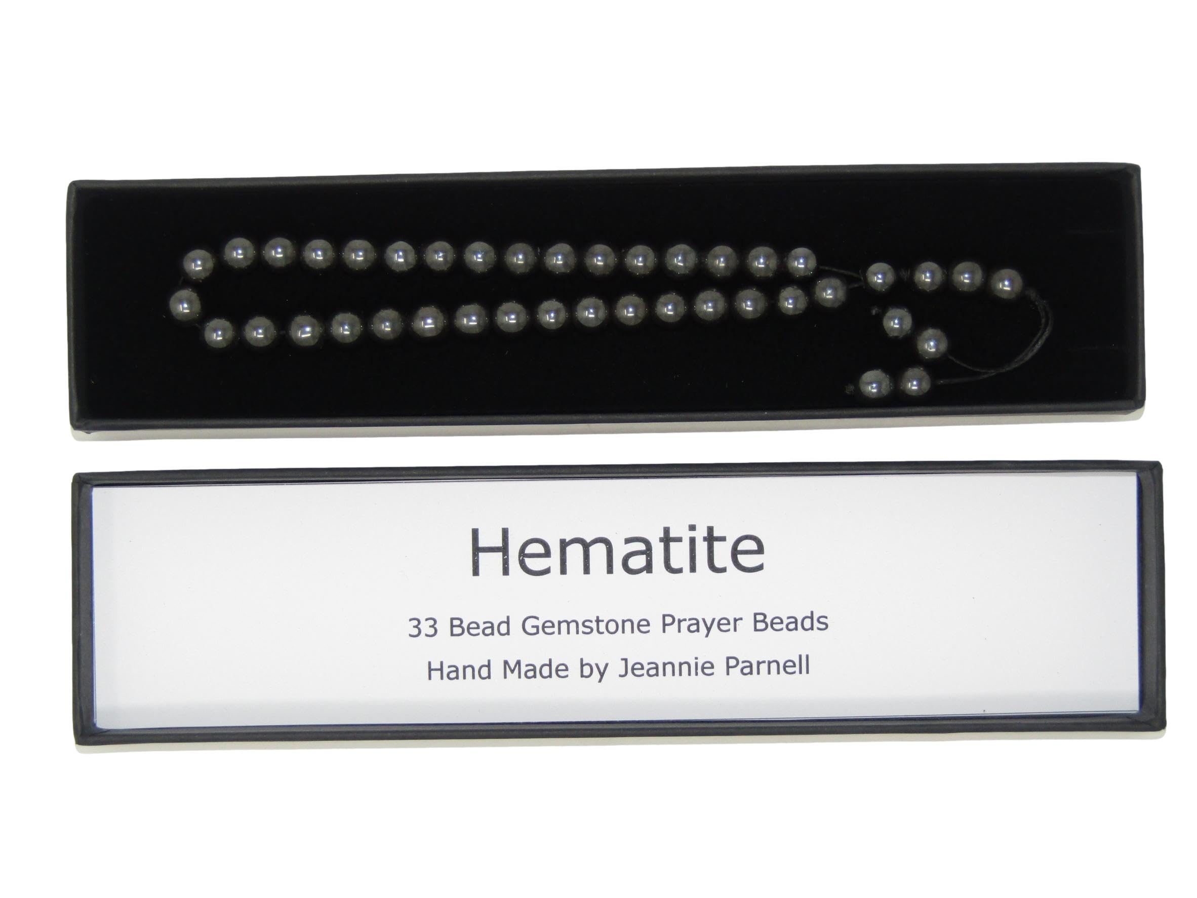 N8 BPHT Prayer Beads 8mm Hematite Gemstone Beads and Accessories in Gift Box Handmade Design by Jeannieparnell