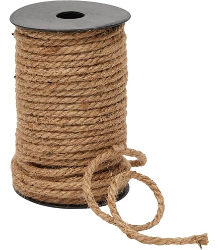 thumbnail image 2 of RIOOP Natural Jute Twine Rope - 328 Feet, 4mm Heavy Duty String For Gardening, Crafts, Cat Scratching & Macrame 2 of 9