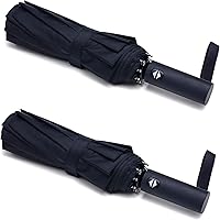 PFFY 2 PACKS Small Umbrella Windproof Compact Travel Collapsible Light, Automatic, Strong and Portable - Wind Resistant…