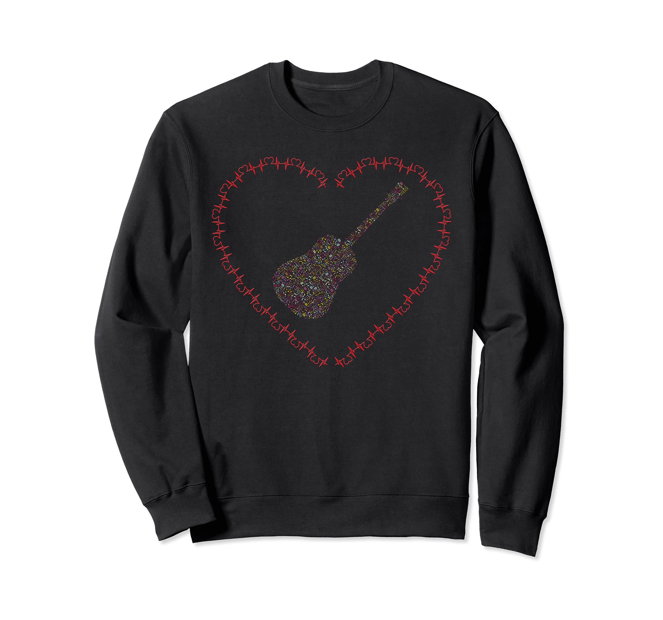 Ukulele Guitar Rock Star, heart gift music guitarist band Sweatshirt