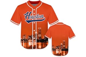 FANS4US Kids Baseball City Night Skyline Jersey Shirt Printing Apparel for Boy Girl Fans Uniform Gifts Toddler 4-7 Youth 8-20 Years