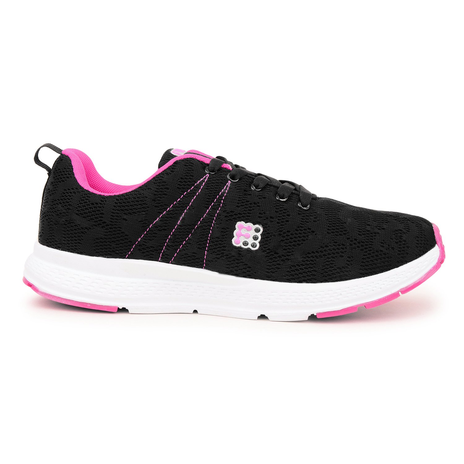 fuel women's mesh laced-up solid running shoes