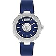 Versus Versace Brick Lane Lion Collection Womens Fashion Watch Featuring Genuine Leather Adjustable Strap and Sunray Dial