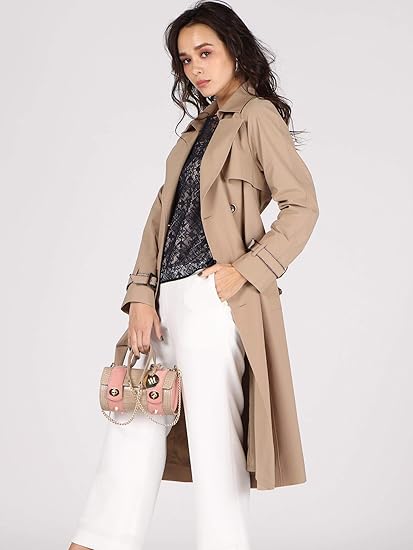 Amazon ビアッジョブルー Viaggio Blu ステッチトレンチコート S キャメル コート ジャケット 通販