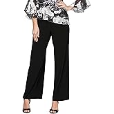 Alex Evenings Womens Straight Leg Dress Pant for Mother of The Bride, Elegant Party Outfit (Petite and Regular Sizes)