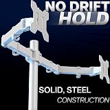 VIVO White Dual Monitor Mount STAND-V002W for 13 to 30 inch Displays view 8