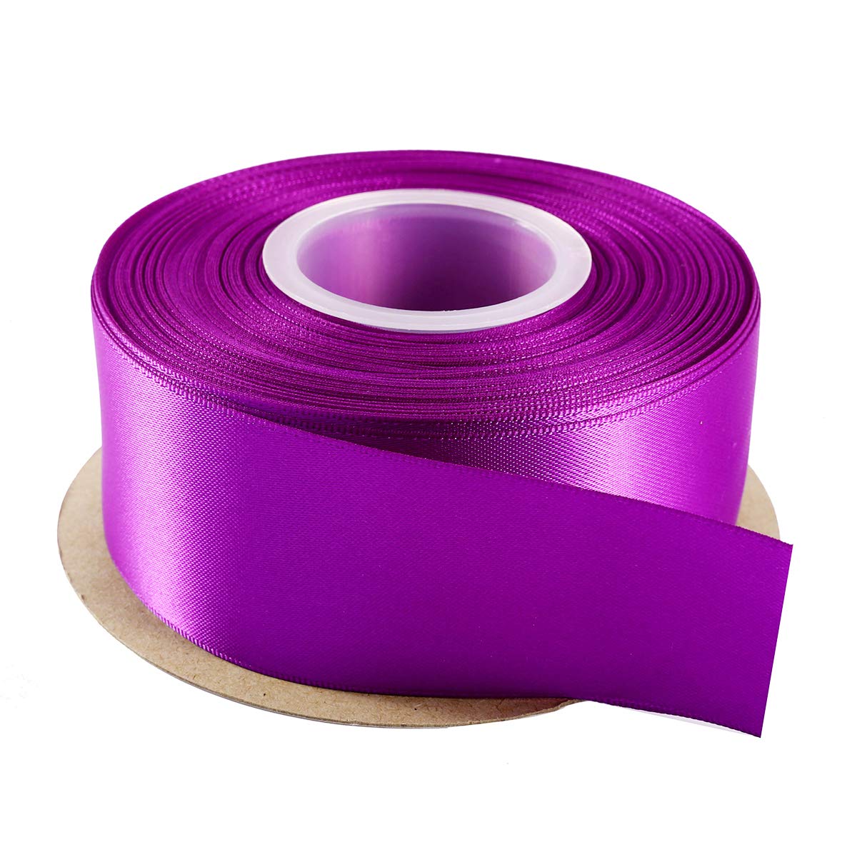 ITIsparkle 38mm Double Faced Satin Ribbon 22 Meters-Roll Set for Gift Wrapping Party Favor Hair Braids Hair Bow Baby Shower Decoration Floral Arrangement Craft Supplies, Purple Ribbon