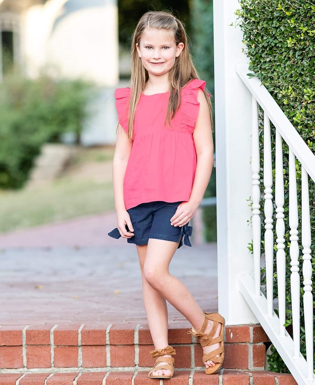 RuffleButts Baby/Toddler Girls Woven Shorts w/Ruffle Hem: Clothing