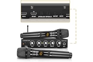Sound Town Wireless Microphone Karaoke Mixer System with HD Audio Return Channel, Optical (Toslink), AUX, Supports Smart TV, Media Box, PC, Bluetooth, Soundbar, Receiver (SWM16-MAX)
