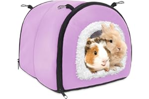Tierecare Guinea Pig Hideout - Small Animal Hammock Bed - Washable Tunnel Multi-Functional for Dwarf Rabbits,Chinchillas, Hedgehogs, Ferrets, Rats