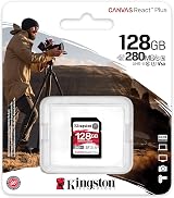 Kingston Canvas React Plus V60 SDXC 128GB UHS-II 280R/100W U3 4K Full HD Video view 4