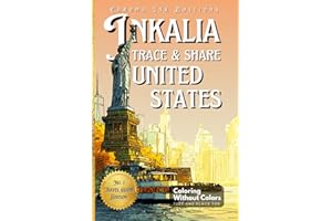 Inkalia Tracing: Trace & Share United States: A Creative Travel Guidebook to Connect, Relax & Share with Just One Black Pen – Simply Follow the White Lines